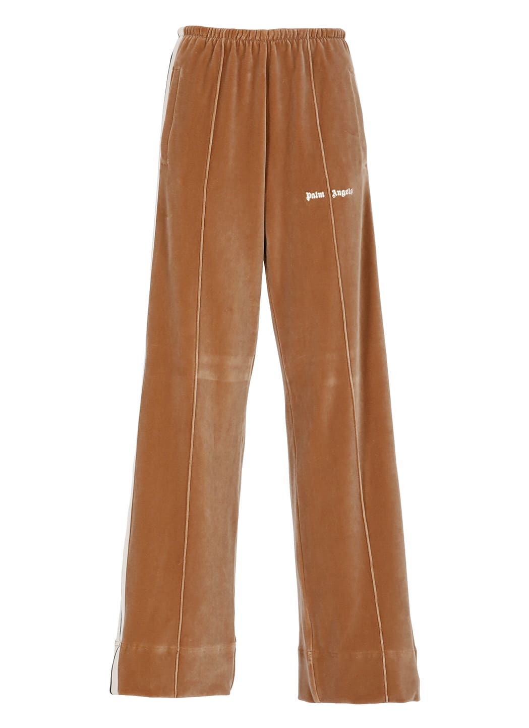 PALM ANGELS - Logo Lurex Flared Trousers Palm Angels