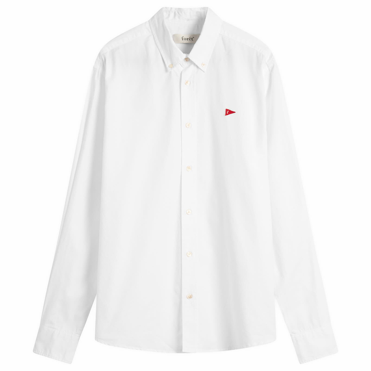Foret Men's Flag Oxford Shirt in White