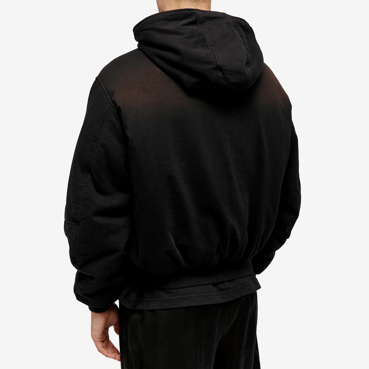 424 Men's Hooded Zip Jacket in Black 424