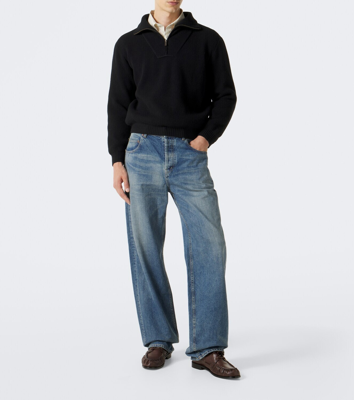 Saint Laurent Le Loafer Bateau leather boat shoes