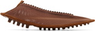 Kiko Kostadinov Brown Ramberg Slip-On Flats