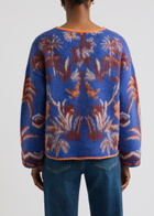 Forte_forte The Sacred Forrest Intarsia Wool-blend Jumper Blue
