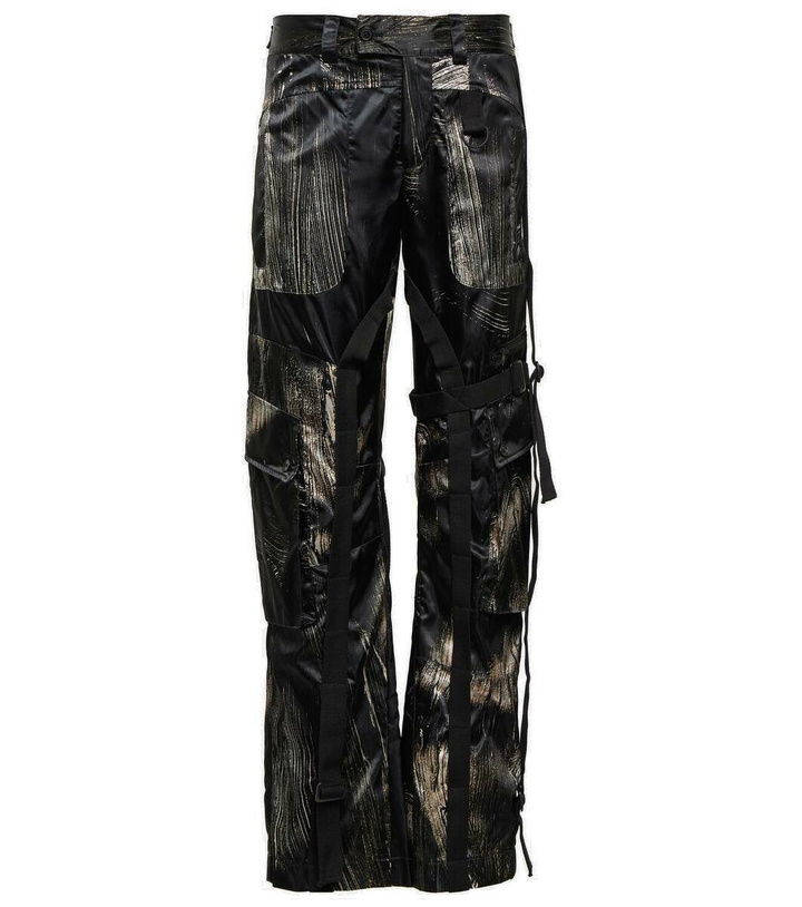 Photo: Louisa Ballou Printed low-rise straight cargo pants