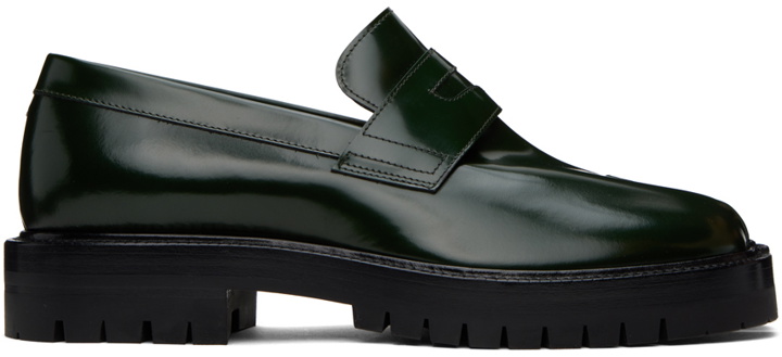 Photo: Maison Margiela Green Tabi Loafers