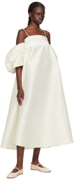 Kika Vargas Off-White Roberta Midi Dress