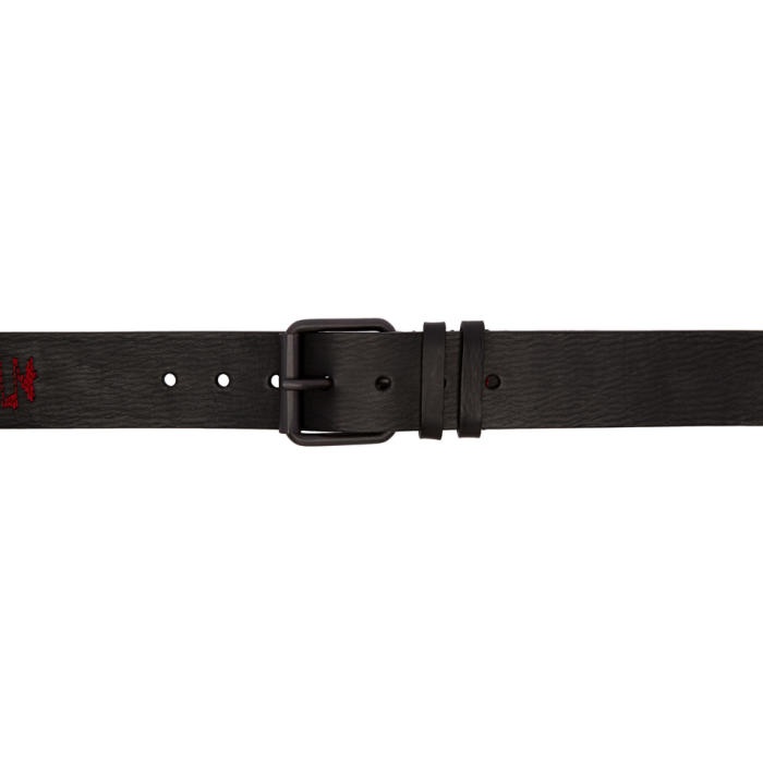 Photo: Haider Ackermann Black and Red Embroidered Belt