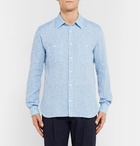 Mr P. - Mélange Linen Shirt - Men - Light blue