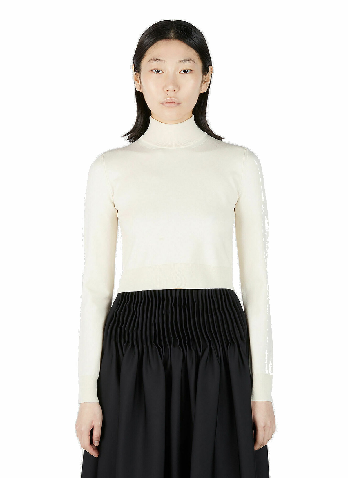 Tシャツ・カットソー Max Mara High-Neck Cashmere Top With Subtle Cuff Detailing Max Mara High-Neck Cashmere Top With Subtle Cuff Detailing