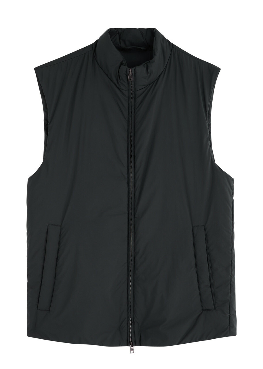 Herno Ecoage Padded Nylon Gilet Navy