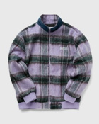 Butter Goods Hairy Plaid Jacket Purple - Mens - Bomber Jackets
