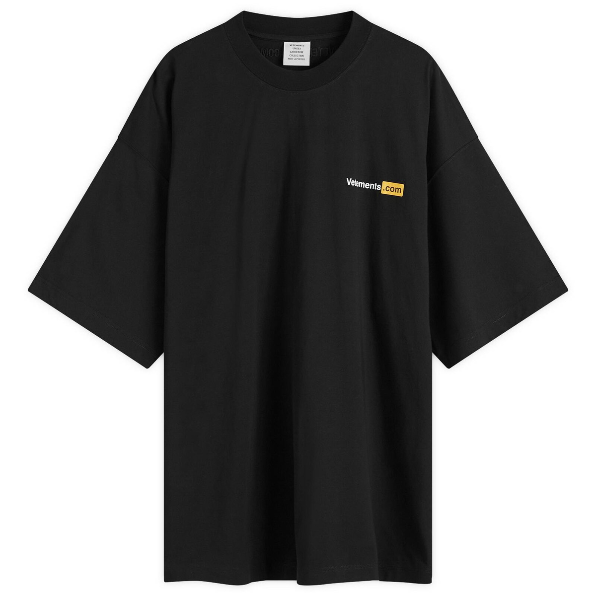 VETEMENTS Men's XXX Logo T-Shirt in Black Vetements