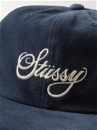 STÜSSY - Logo-Embroidered Cotton-Canvas Baseball Cap - Blue