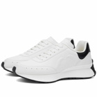 Alexander McQueen Men's Sprint Runner Sneakers in White/Black