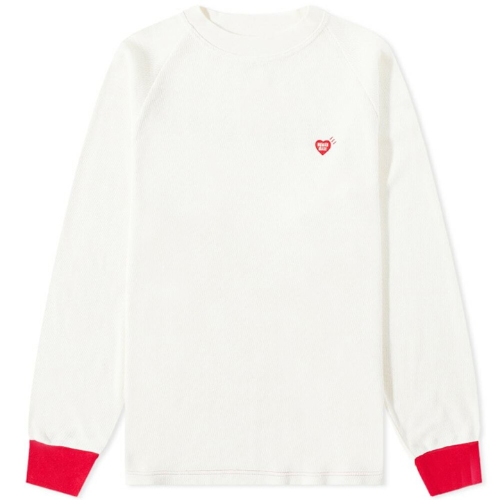 Photo: Human Made Men's Heart Logo Thermal T-Shirt in White