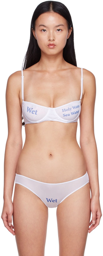 Photo: Di Petsa White Wet Script Bra