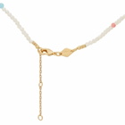 Anni Lu Women's Confetti Gem Necklace in White Shell 