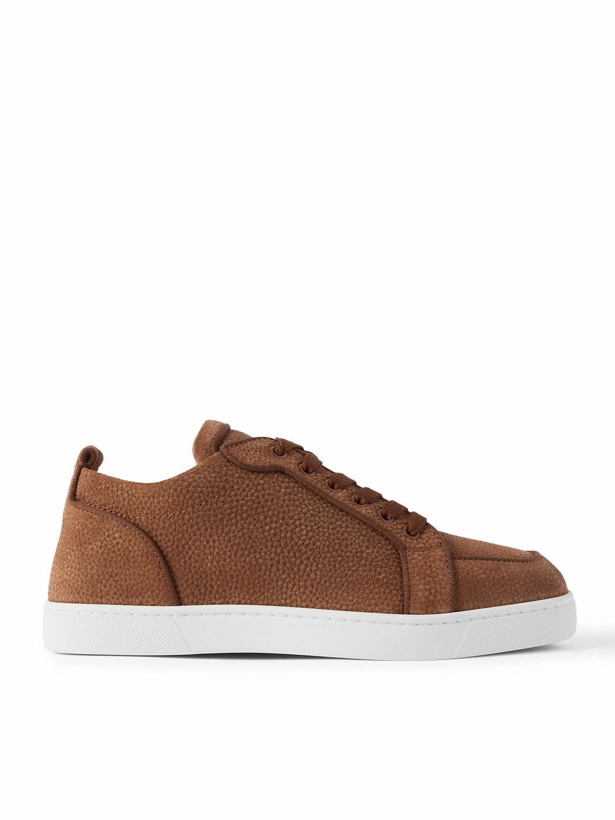 Photo: Christian Louboutin - Rantulow Full-Grain Suede Sneakers - Brown