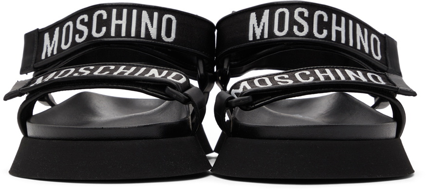 Moschino Black Moschino s Tape Sandals Moschino