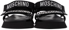 Moschino Black 'Moschino's Tape' Sandals