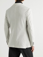 Canali - Slim-Fit Unstructured Cotton-Blend Piqué Blazer - Neutrals