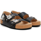 Balenciaga Black Scholl Edition Calfskin Flat Sandals