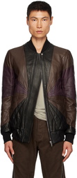 Rick Owens Brown Classic Flight Leather Jacket