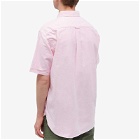 Beams Plus Men's BD Popover Short Sleeve Oxford Shirt in Pink