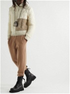 Burberry - Tapered Logo-Embroidered Double-Faced Cashmere-Blend Sweatpants - Neutrals