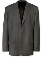 Balenciaga - Oversized Checked Super 130s Wool Blazer - Gray