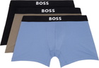BOSS Three-Pack Multicolor Stretch Cotton Boxer Briefs