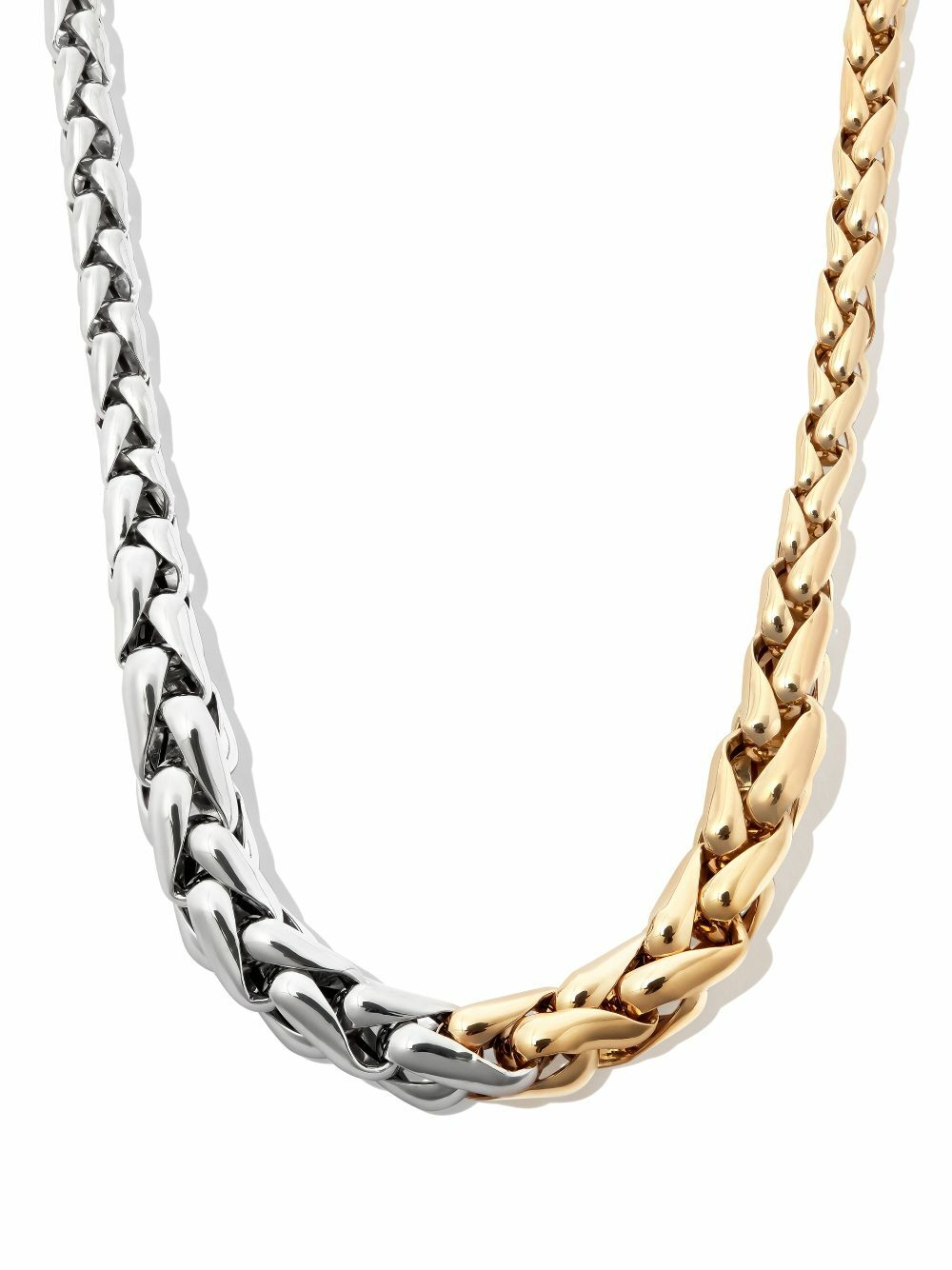 Lauren Rubinski 14K Yellow Gold Two-Tone Twist Chain Necklace