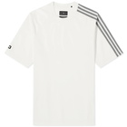 Y-3 Men's 3 Stripe Long sleeve T-shirt in Off White