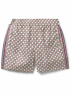 GUCCI - Straight-Leg Logo-Print Shell Shorts - Neutrals