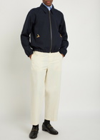 Valentino Garavani Logo-plaque Woven Jacket Navy