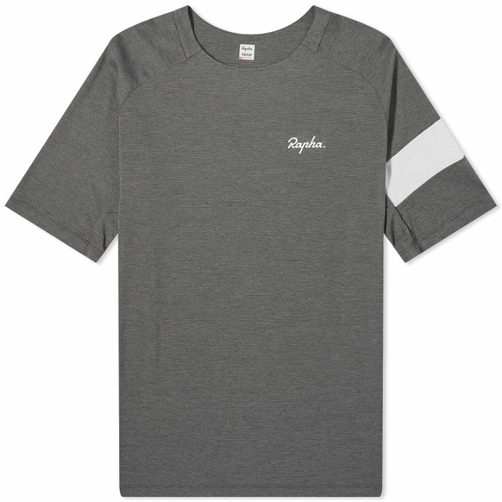 Photo: Rapha Men's Trail Technical T-Shirt in Black/Light Grey