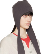 OPEN YY Gray Jersey Earflap Beanie
