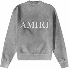 AMIRI Aged Puff Logo Crew Sweat in Grey