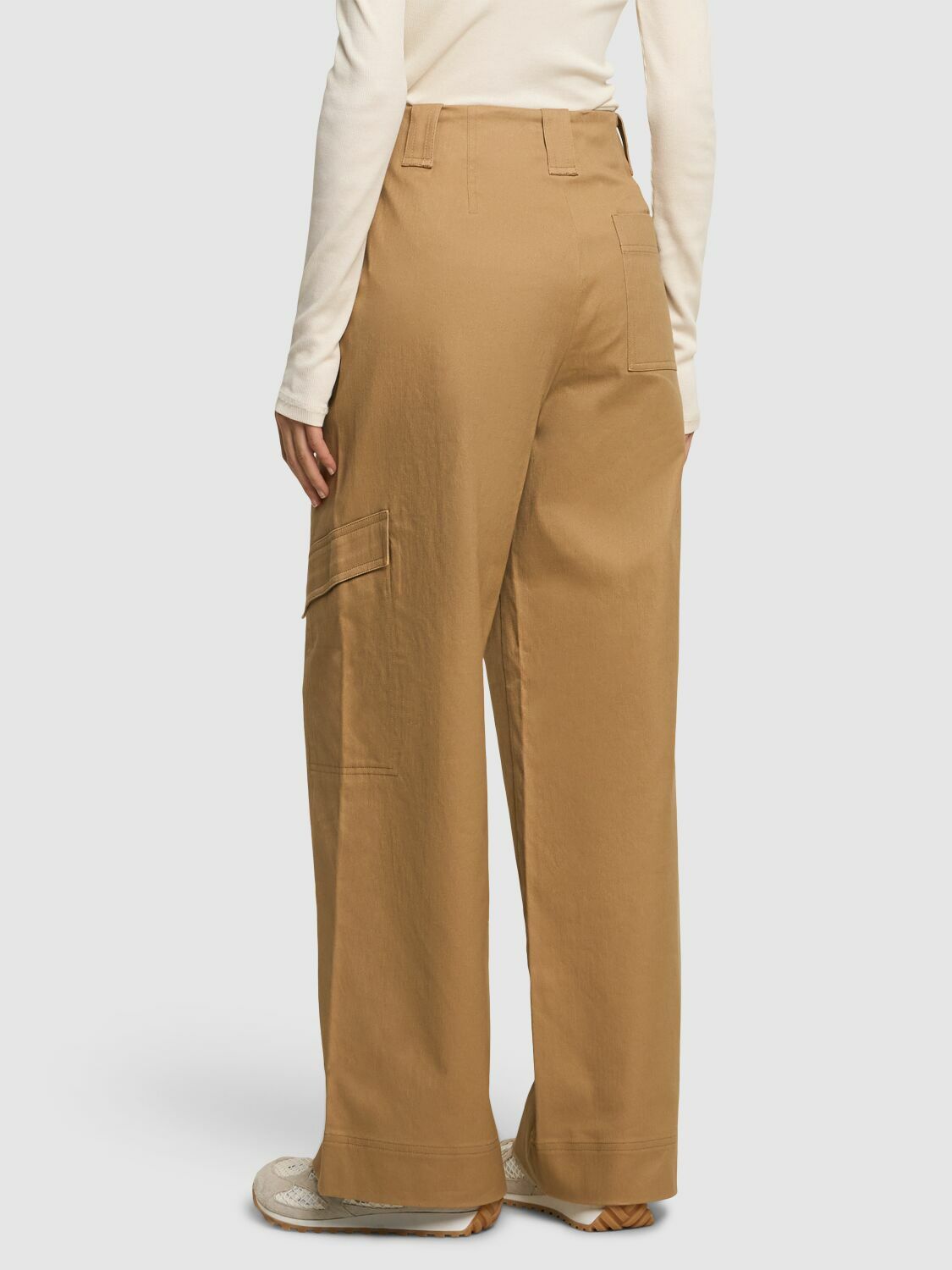 【関税&送料込】Ganni Herringbone Pants GANNI Herringbone Canvas Mid Waist Pants GANNI