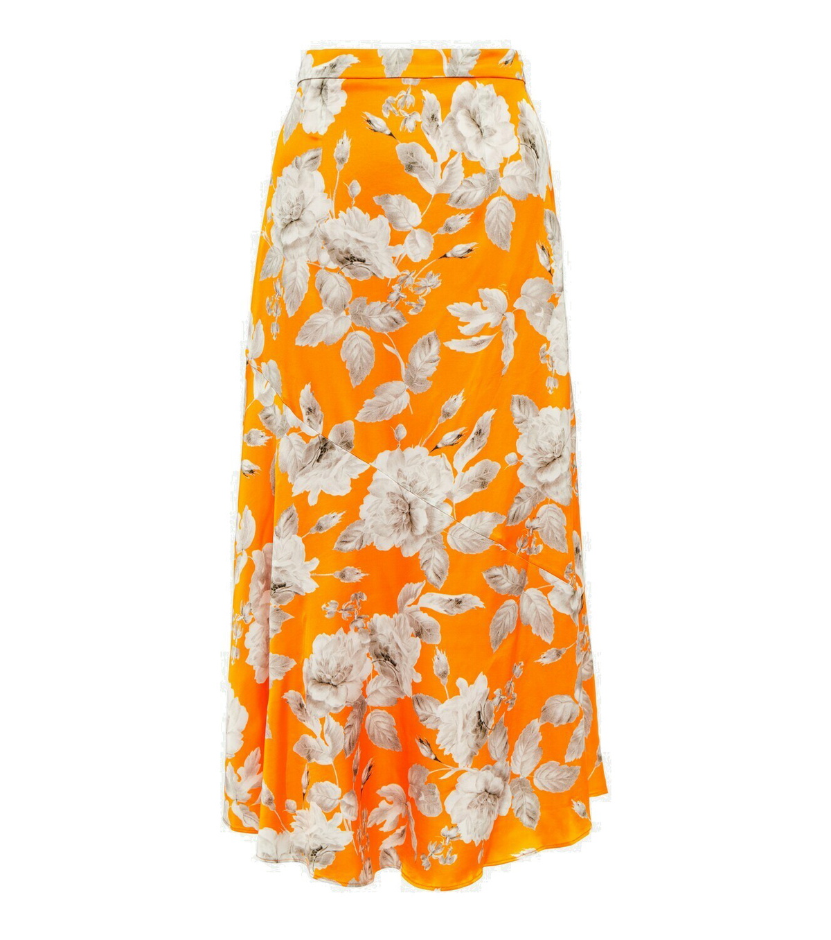 Erdem - Griselda floral satin midi skirt Erdem