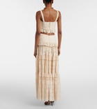 Elie Saab Guipure lace cotton and silk-blend maxi skirt