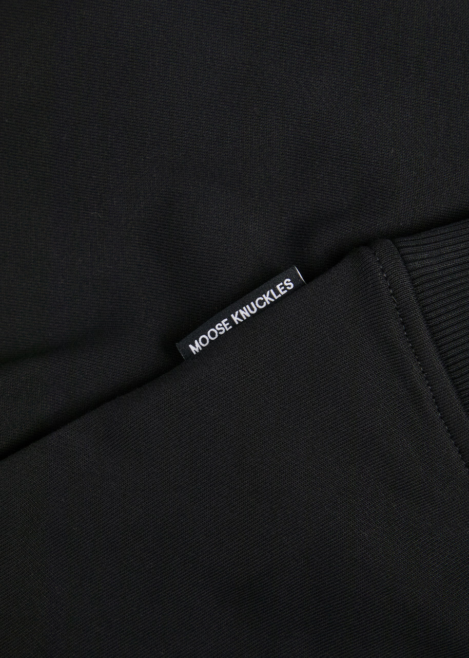 Moose Knuckles Hartsfield Logo Cotton Sweatshirt Black