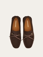 Ferragamo Mens Laced driver in Brown