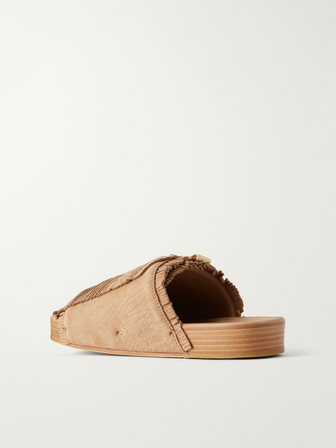 Visvim - Christo Shaman Folk Suede Slides - Neutrals