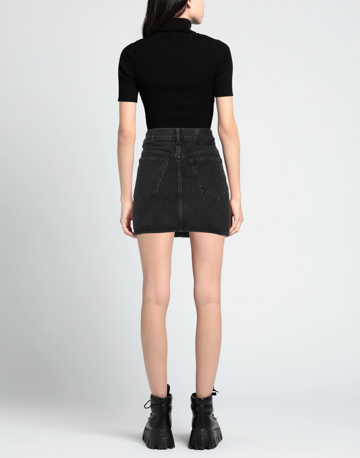 Maje Womens Denim skirt in Black