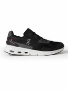 ON - Cloudrift Rubber-Trimmed Mesh Running Sneakers - Black
