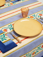 LISA CORTI Varanasi Stripes Pervinch Tablecloth