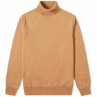 A.P.C. Men's Dundee Roll Neck Knit in Beige Heather