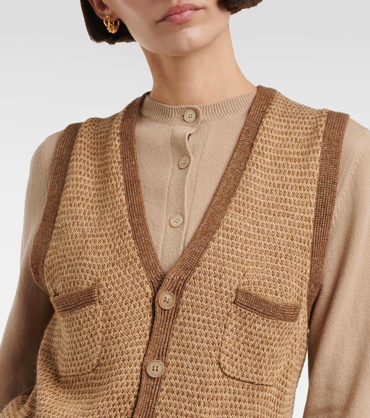 Ralph Lauren Collection Knitted linen and silk vest