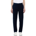 Harris Wharf London Navy Corduroy Drawstring Trousers