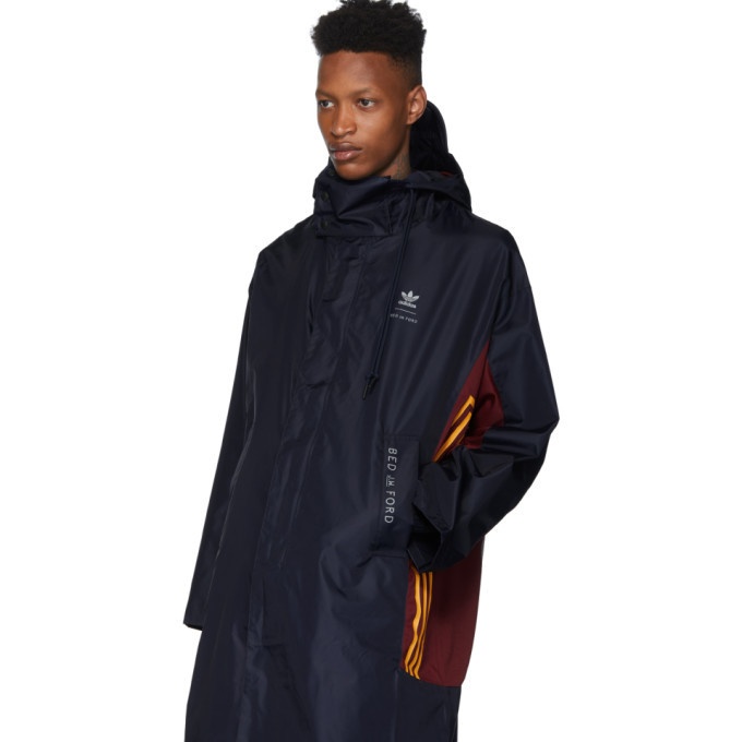 BED J.W. FORD Navy adidas Originals Edition Nylon Coat BED J.W. FORD